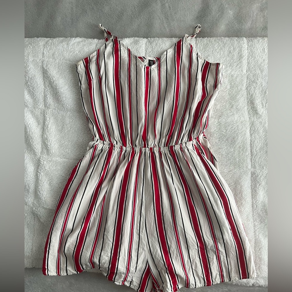 H&M STRIPED ROMPER